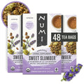 Numi Organic Tea Sweet Slumber with Chamomile, Valerian Root & Lavender, 16 Count Box of Tea Bags (Pack of 3) Herbal Teasan (Packaging May Vary)