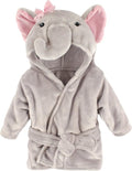 Hudson Baby Plush Animal Face Bathrobe - Adorable Elephant Design for Infants 0-9 Months