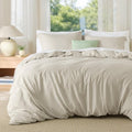 Bedsure Duvet Cover King Size - Soft Double Brushed Bedding Set for Kids & Adults, Zipper Closure, 3 Pieces, Includes 1 Duvet Cover (104"x90") & 2 Pillow Shams, NO Comforter, Linen