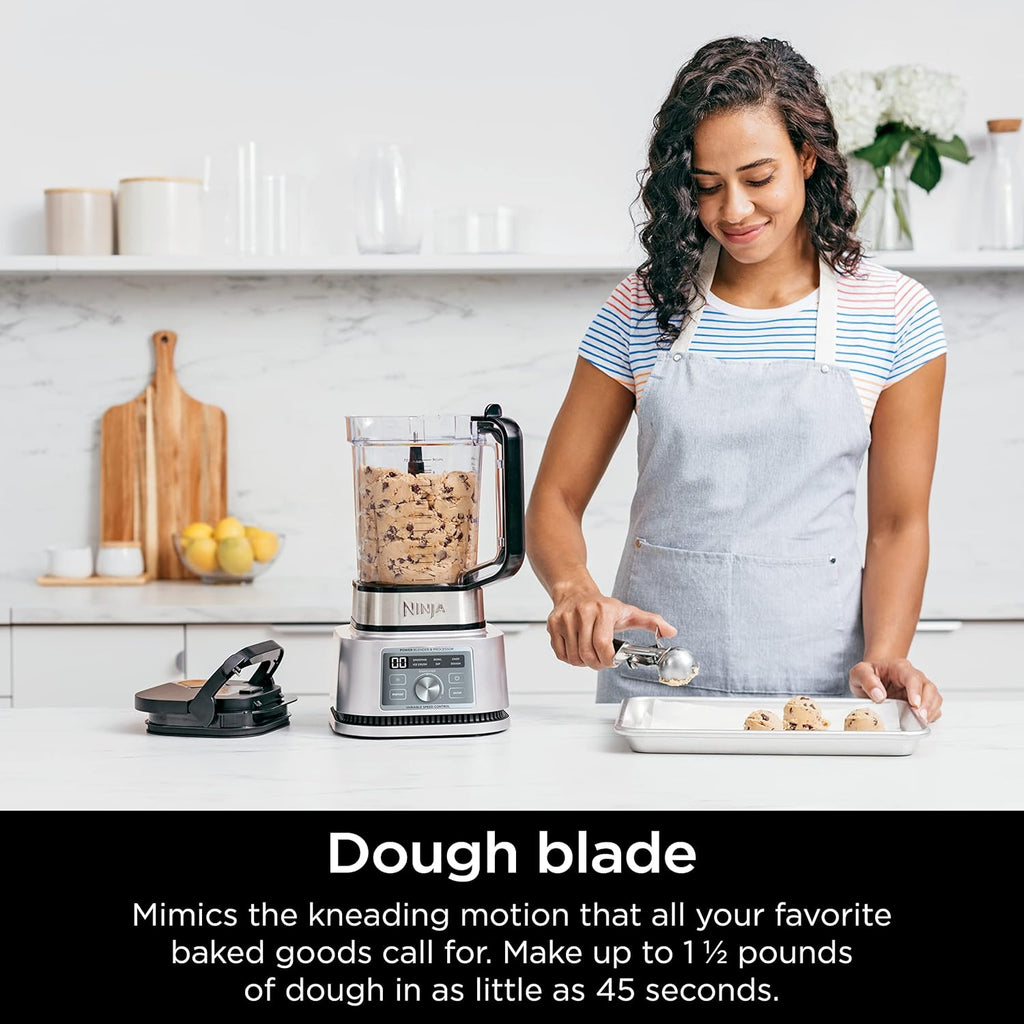 Ninja Foodi SS201 Power Blender - 3-in-1 Crushing Blender, Dough Mixer & Food Processor | 1400W SmartTORQUE