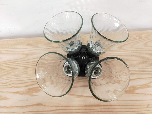 Ceiling Fan Light Covers, Glass Replacement Shades for Ceiling Fans, and Light Fixtures, Bell Shape Clear Glass with Decorative Hammered Finish. Hight 4.75” – Width 4.9” – Opening Fitter Size 2.25”.