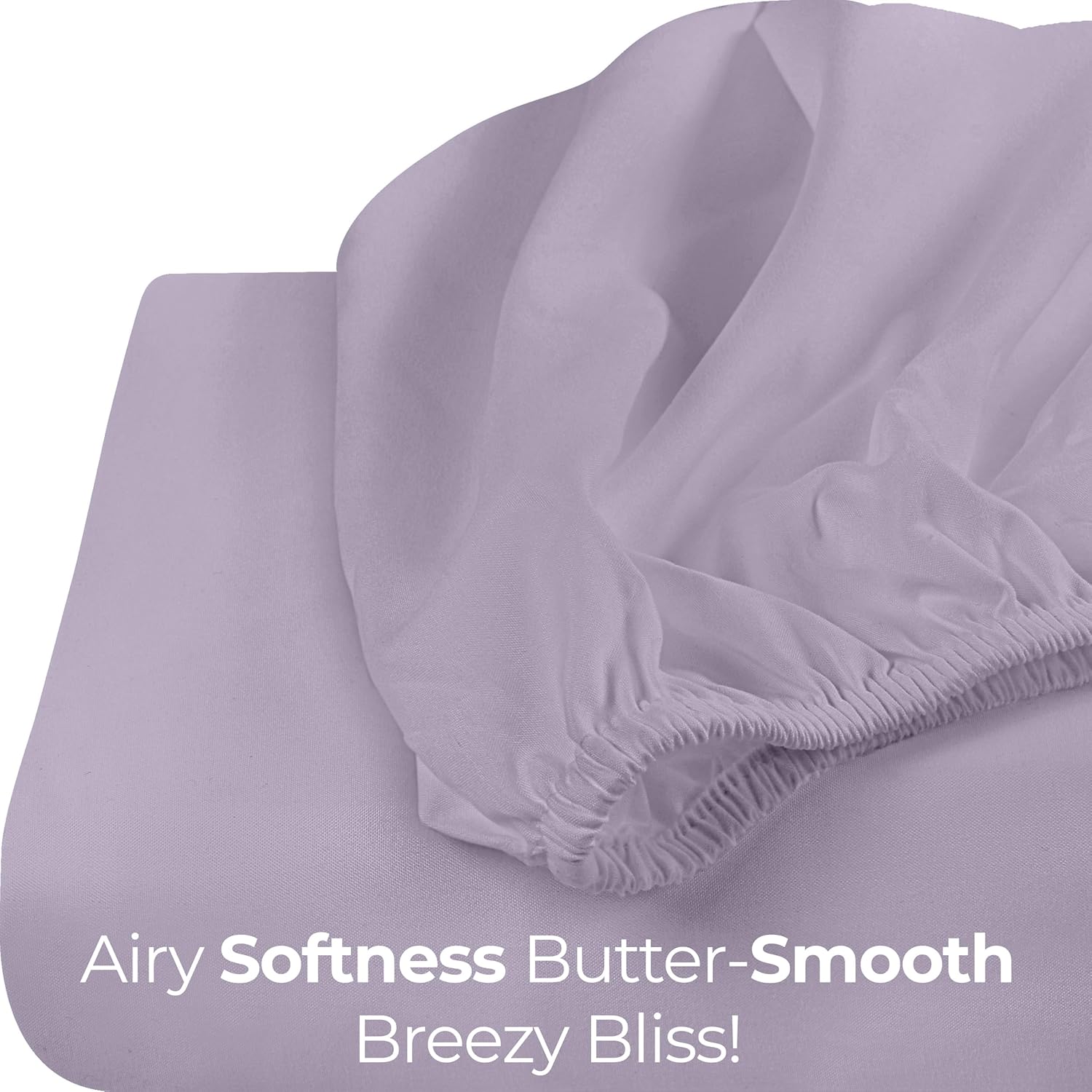 Utopia Bedding Queen Fitted Sheet - Soft Microfiber - Deep Pocket - Fade Resistant - Lavender Color