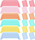 VAIPI Disposable Tablecloths - 12 Pack Pastel Plaid Gingham for Easter Parties | 108 x 54 Inch