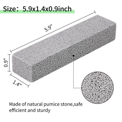 25 Pieces Pumice Stone Toilet Bowl Cleaner, Pumice Scouring Stick Remove Hard Water Ring in Toilet, Pumice Stones for Cleaning, Household, Bath, Kitchen, Pool (5.9 x 1.4 x 0.9 Inches)