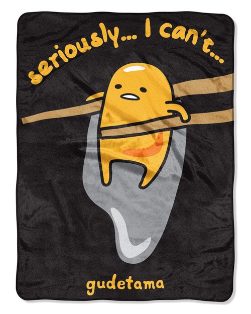 Northwest Gudetama Seriously... I Can't Fleece Super Plush Throw Blanket 46" x 60" (117cm x 152cm)