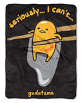Northwest Gudetama Seriously... I Can't Fleece Super Plush Throw Blanket 46" x 60" (117cm x 152cm)