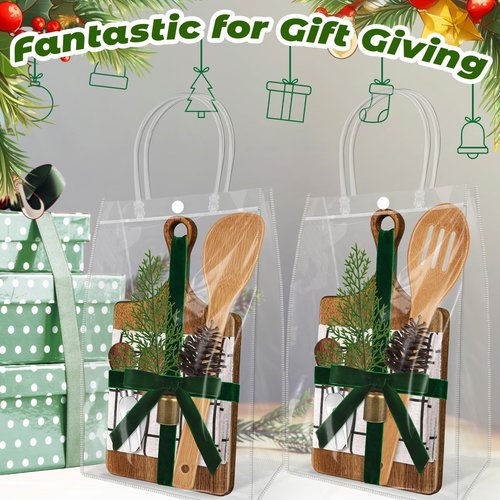 12 Set Christmas Gift Kitchen Utensils Set Acacia Spatula Mini Cheese Board Pine Cones for Christmas Kitchen Holiday Gift Party Decor Neighbor Employee Baking Gift Xmas Cooking Supplies