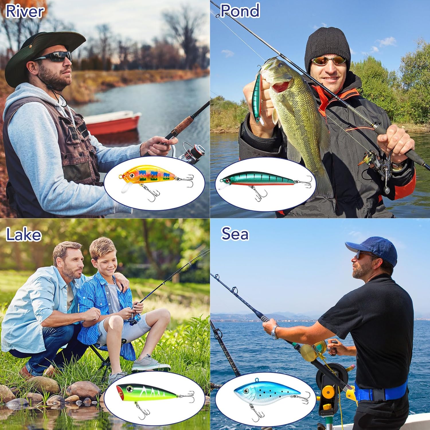Skiennix Fishing Advent Calendar 2025 - 24 Days of Fishing Lures for Men & Teens | Perfect Christmas Countdown