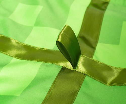 Minecraft Green Creeper Kids Bed Canopy Curtains for Ceiling, Hanging Mosquito Netting | Play Room Accessories, Cover for Nursery Baby Crib | Official Video Game Home Decor Collectible