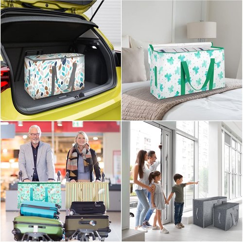 BALEINE Oversized Moving Bags - Heavy-Duty Storage Totes with Reinforced Handles | 2-Pack in Clover