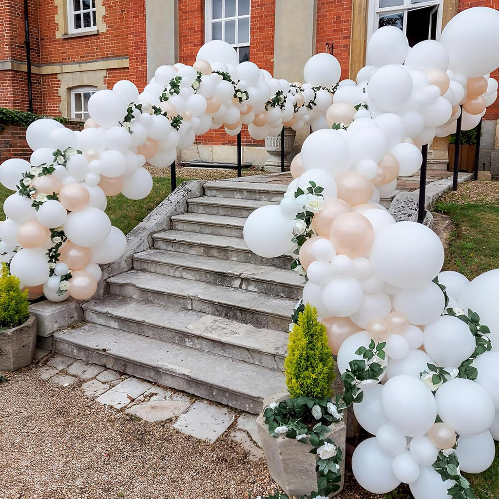 Voircoloria 110pcs Matte White Balloons - 12 Inch Latex Party Balloons for Weddings & Celebrations