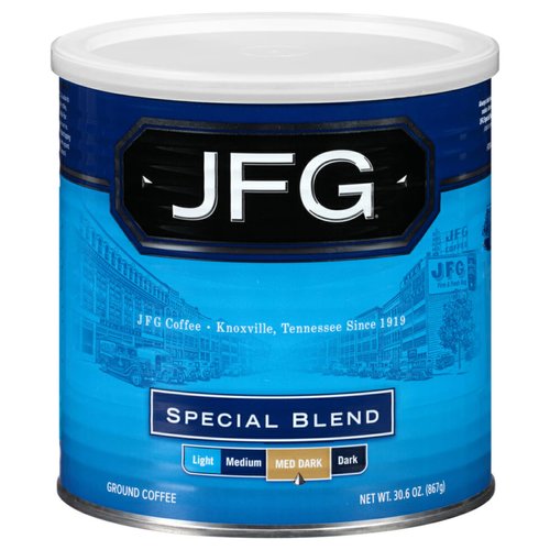 JFG Special Blend Medium-Dark Roast Ground Coffee, 30.6oz Can (Pack of 6)