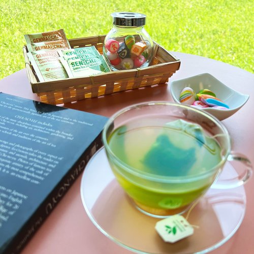 MAEDA-EN Genmai-cha with Matcha Roasted Rice and Green 200 Tea Bags Powder Japanese Origin Green Tea Leaves Individually Wrapped Teabags 18554 2pk