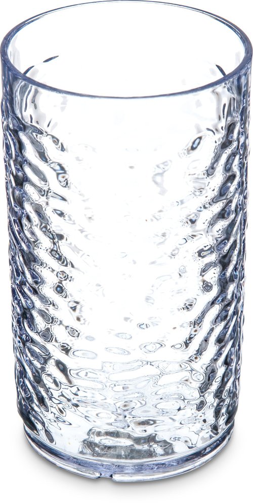 Carlisle FoodService Products Pebble Optic Pebble Tumbler Plastic Tumbler for Restaurants, Catering, Kitchens, Plastic, 9 Ounces, Clear, (Pack of 24)