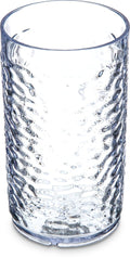 Carlisle FoodService Products Pebble Optic Pebble Tumbler Plastic Tumbler for Restaurants, Catering, Kitchens, Plastic, 9 Ounces, Clear, (Pack of 24)