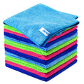 ovwo 12Pcs Premium Microfiber Cleaning Cloth, Highly Absorbent Household Cleaning Supplies - for Kitchen Towels, Dish Cloths, Dust Rag