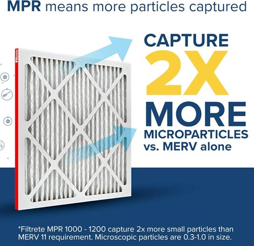 Filtrete 16x25x1 Air Filter - MERV 11 Micro Allergen Defense | 2-Pack Pleated HVAC Filters (Actual Size: 15.72 x 24.72 x 0.84 in)