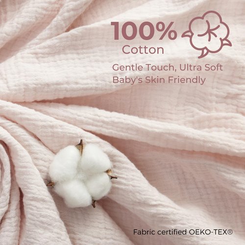 Momcozy Loveys for Babies with Cotton - Soft Security Blanket for Boy or Girl for Self-Soothing On-The-Go-Portable & Anti-Drop Design - Newborn Gift，Must Have（Light Pink 14 inch）