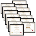 WIFTREY 14 Pack 8.5x11 Certificate Picture Frames, Multi 8.5 by 11 Photo Frame for Award Document Diploma Frame, Wall Hanging or Tabletop Display, Black