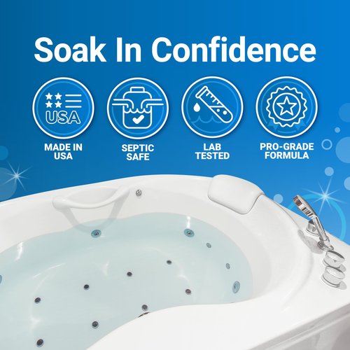 Bio Ouster Jetted Tub Cleaner Kit - Jet and Jacuzzi Tub Cleaner for Jets, Tubes, and Bathtubs - Includes Microfiber Towel - Professional Grade Formula, Made in USA (Kit)