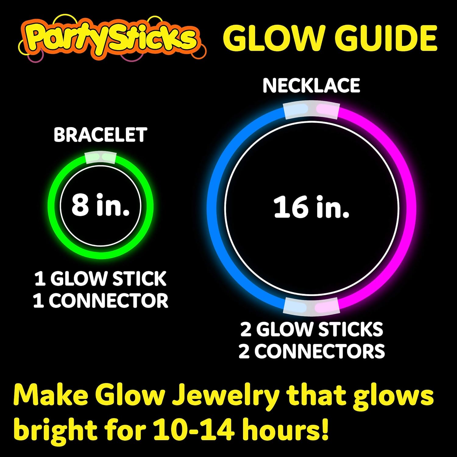 PartySticks Glow Sticks - Vibrant Bulk Party Favors for Unforgettable Celebrations