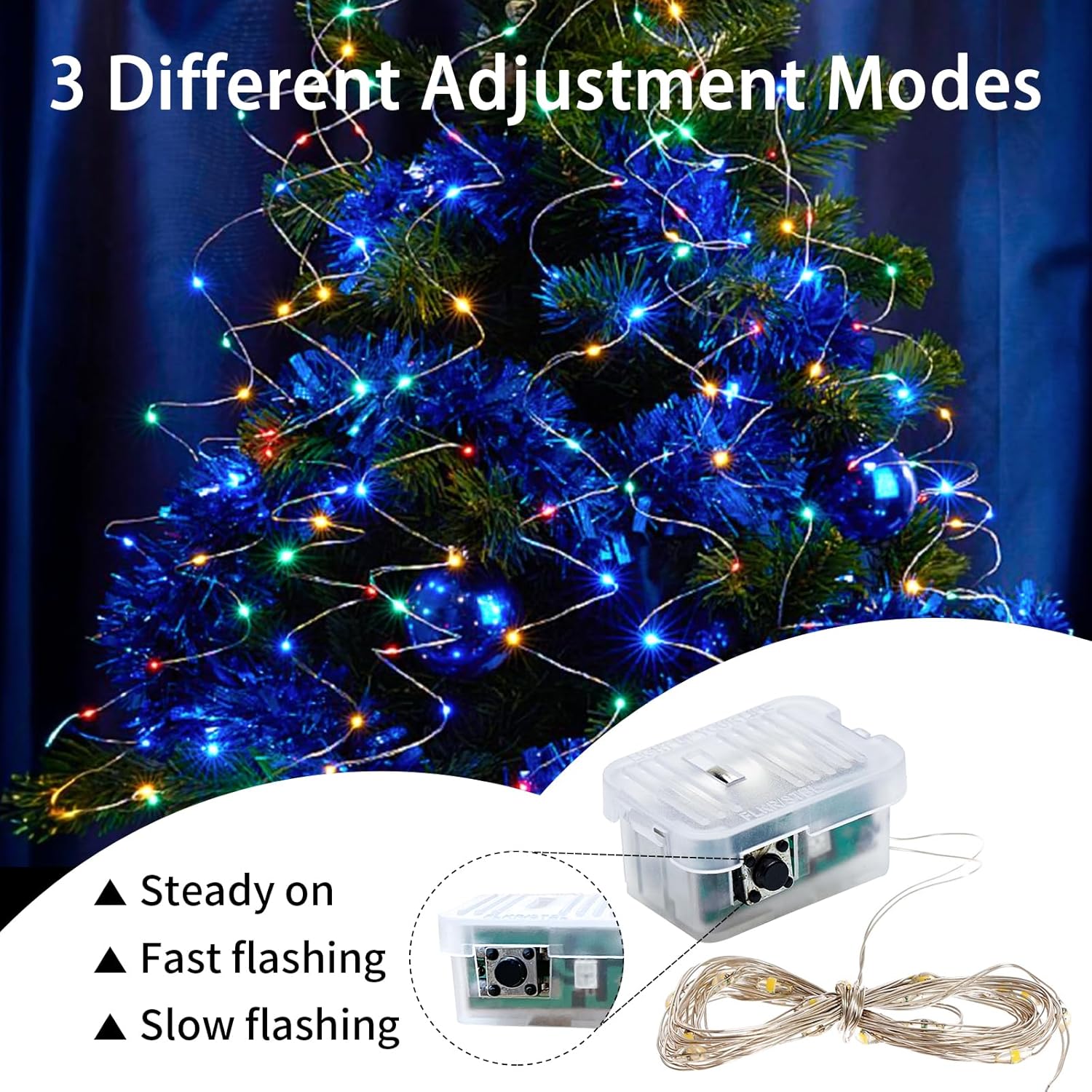 Skiennix 100 Pack Fairy Lights - 7Ft 20 LED Twinkle String Lights | Battery Operated & Waterproof for Weddings, Parties, & Holidays