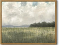 SHENIFY Vintage Landscape Wall Art - Country Meadow Scenery Retro Painting | 11x14in Natural Frame