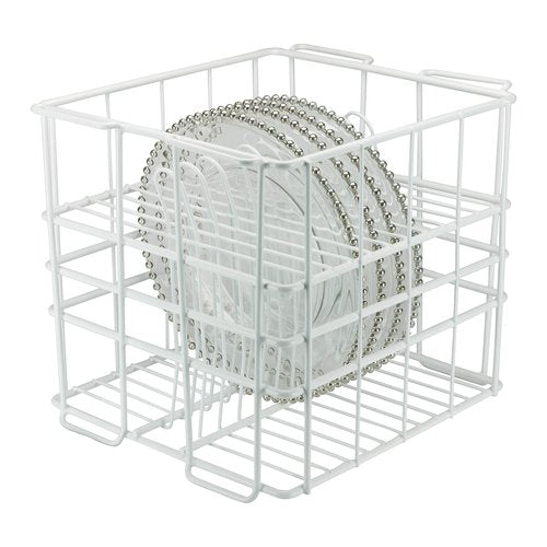 10 Strawberry Street 12-Compartment Charger Plate Rack, Holds 12"-13" Glass Charger Plates, White