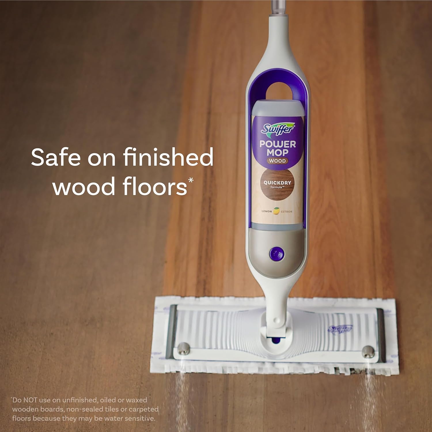 Swiffer Power Mop Solution - Quick-Dry Hardwood Floor Cleaner | All-Purpose Multi-Surface, 50.6oz