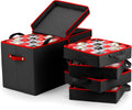 Premium Christmas Bauble Storage Box - 128 Compartment Organizer for Delicate Ornaments | Tear-Proof 600D Oxford Fabric - 5 Year Warranty