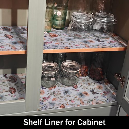 Amiitay Mushroom Shelf Liners Non Adhesive and Strong Non-Slip Shelf and Drawer Liners for Kitchen Cabinet Wire Fridge, Waterproof Shelf Drawer Liner,Easy to Clean,12IN x 10FT