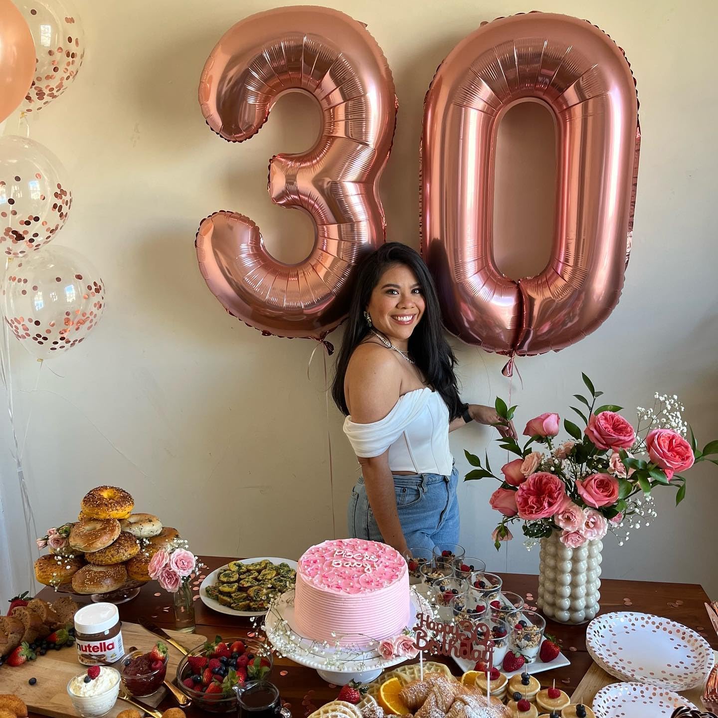 Rose Gold Number Balloons - 40 Inch 0 Balloon for Birthday Decorations | Perfect for Any Celebration