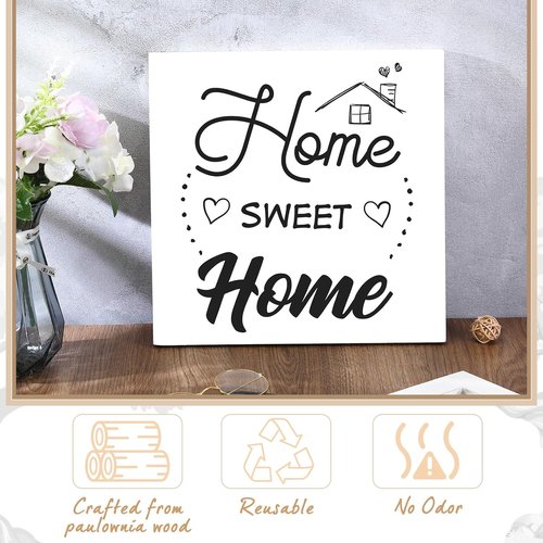DoubleFill Wooden Craft Signs - 4 Pcs Washed Blank 12x12 Inch Rustic Plaques for DIY Projects | Gift Making