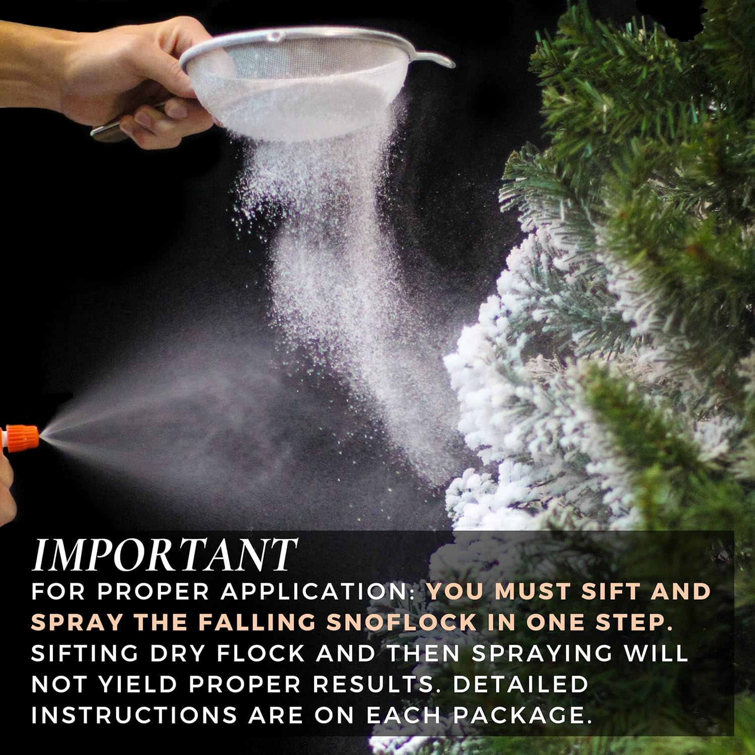 ShimmerSpec Snow Flock Powder - Premium Self-Adhesive Christmas Tree Decor | Made in USA | 2 lbs