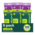 Goodwipes Flushable Wipes - Extra Large Adult Wet Wipes for On-the-Go Hygiene | Botanical Bliss & Lavender, 108 Count (6 Packs)
