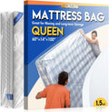 Skiennix Queen Size Plastic Mattress Bag - Waterproof Mattress Protector for Safe Moving & Storage