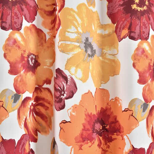 Lush Decor Leah Room Darkening Window Curtain Panel Pair, 84 inch x 52 inch, Red/Orange, Set of 2