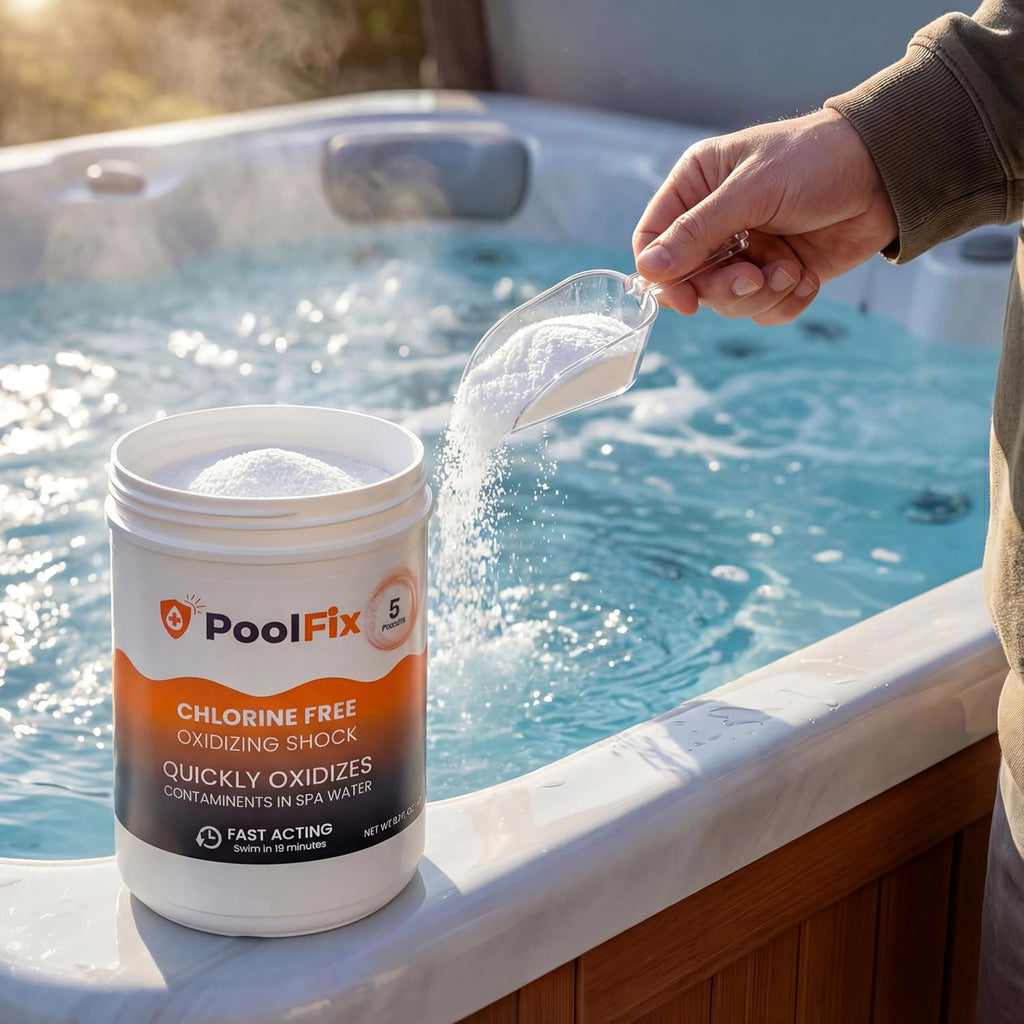 Non-Chlorine Spa Shock - Chlorine-Free Hot Tub Oxidizer for Clear Water & Odor Elimination - 5 lb