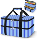 Coobiiya Insulated Casserole Carrier - Thermal Lunch Bag Keeps Food Hot or Cold | Fits 9" x 13" Dish