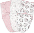 Skiennix Baby Swaddle Sleep Sacks - 3-Pack Organic Cotton Wraps with Adjustable Wings | Soft & Breathable for 0-3 Months