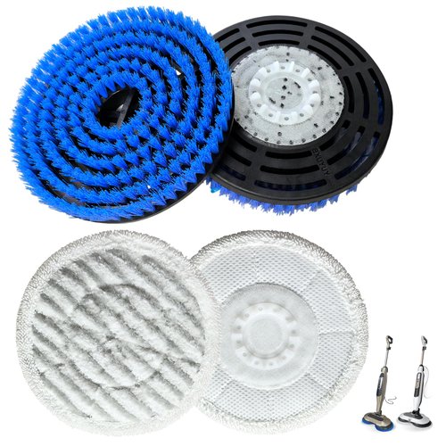 YUYUXB 4Pack Brush for Shark Steam Mop S7000 S7001 S7020 S7005 S8021 S8001 Replacement Brush Head and Scrub Pad Abrasive Polishing Pad (Compatible only with Shark; not Compatible with Other Brands)