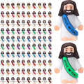 AKFAHOIF Mini Jesus Figurines - 100PCS Multicolor Tiny Jesus Figures for Easter Egg Stuffers