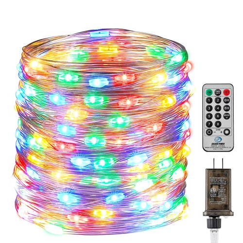 Minetom Fairy Lights with Remote, 66 Feet 200 Led Firefly String Lights Plug in for Bedroom Home Wall Ceiling Christmas Tree Wreath Craft Wedding Party Indoor Outdoor Decoration, Multicolor