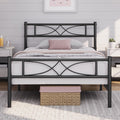 Yaheetech Twin Size Bed Frame Metal Platform Bed with Curved Design Headboard Footboard/No Box Spring Needed/Mattress Foundation/Heavy-Duty Support/Easy Assembly/Black