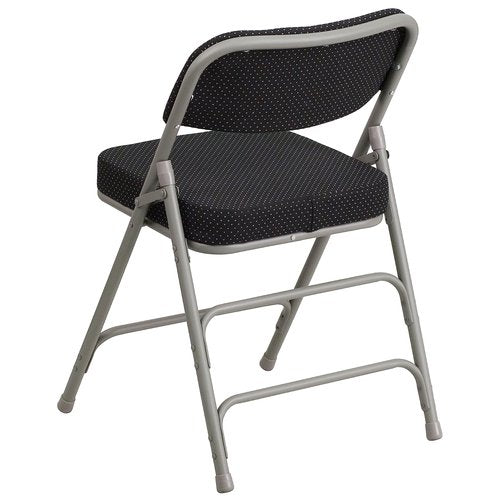 Flash Furniture Hercules Series Premium Curved Triple Braced & Double Hinged Burgundy Fabric Metal Folding Chair