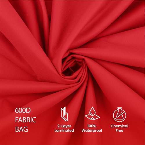 ZOBER Christmas Light Storage Reels - Christmas Light Organizer with 3 Plastic Wheels - 600D Oxford Fabric - Fits 200 Mini Lights per Spool, Lights Storage - Stitched Reinforced Handles - Red