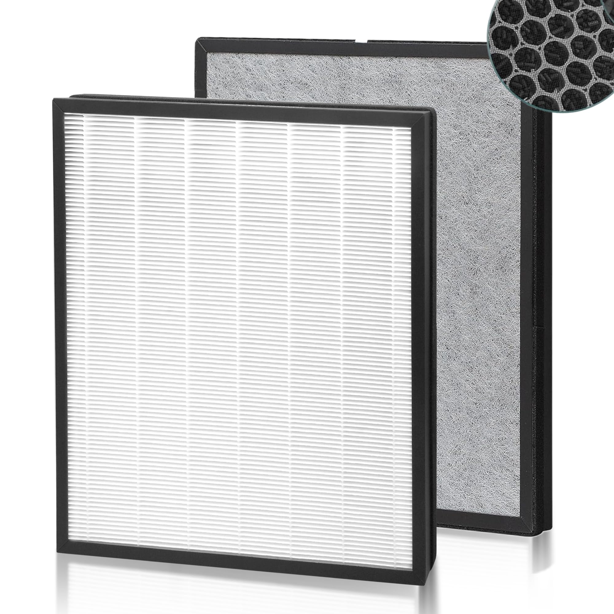 2 Pack HE400 HE401 Replacement Filter For Shark Air Purifier 4 Model HE400 HE401 HE402 HE405 UA415, True HEPA Filter, Replace Part #HE4FKPET