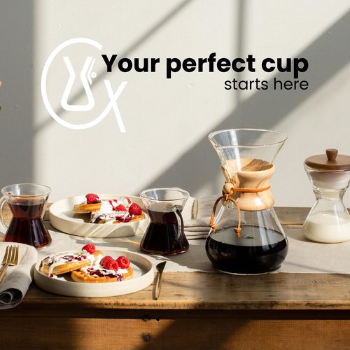 Chemex Bundle - 10-Cup Classic Series - 200 ct Square Filters - Exclusive Packaging