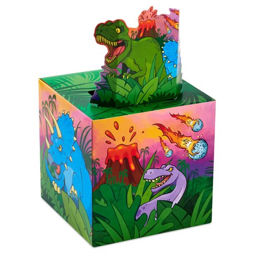 Hallmark Dinosaur Valentine's Day Cards for Kids with Pop Up Mailbox for Classroom Exchange (1 Box, 32 Cards, 1 Teacher Card, 33 Envelopes,)