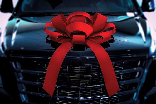 CarBowz Big Red Velvet Car Bow - Giant 30" Non-Scratch Magnet | Weather-Resistant Vinyl Decor